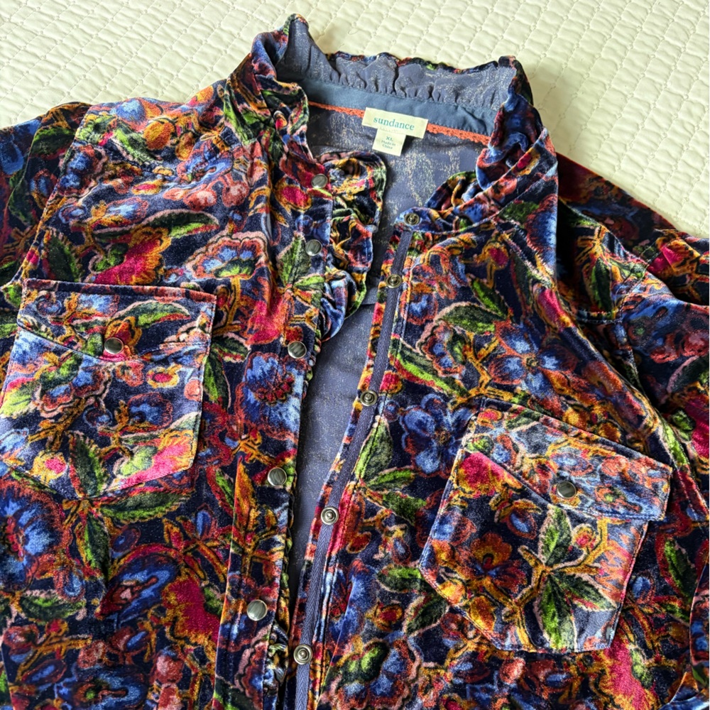 Sundance Gretel Western Velvet Button-Down Shirt - Picture 7 of 12